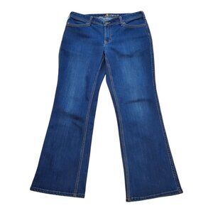 CARHARTT Blue Jeans Womens Original Fit Straight Bootcut 5 Pocket SZ 12 Short